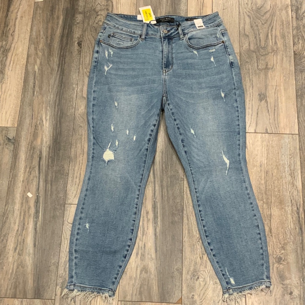 Judy blue Stylish Light Blue Distressed Women Jeans 88430